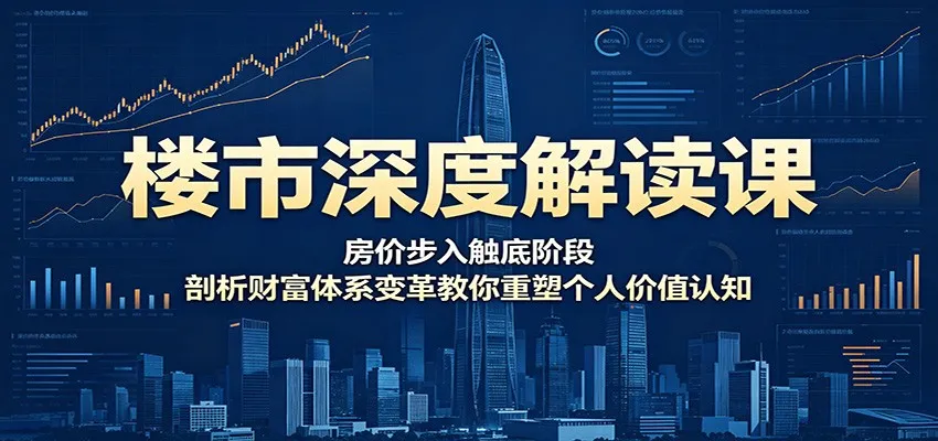 楼市深度解读课：房价步入触底阶段，剖析财富体系变革教你重塑个人价值认知-续财库