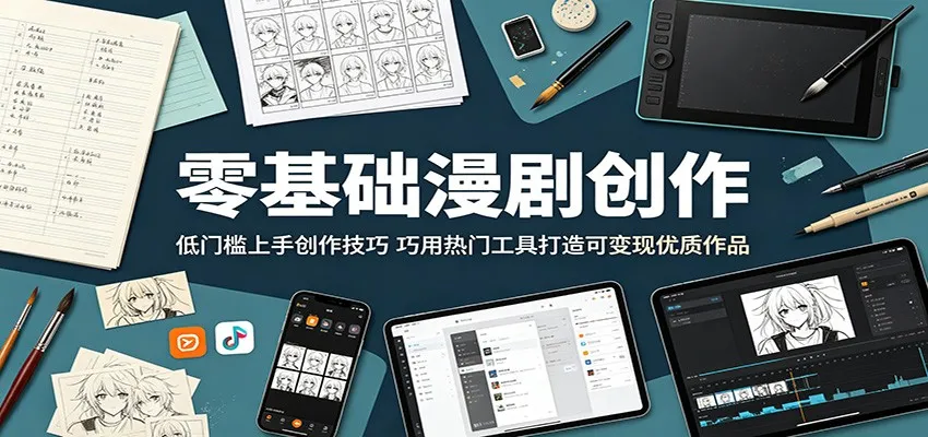 零基础漫剧创作：低门槛上手创作技巧，巧用热门工具打造可变现优质作品-续财库