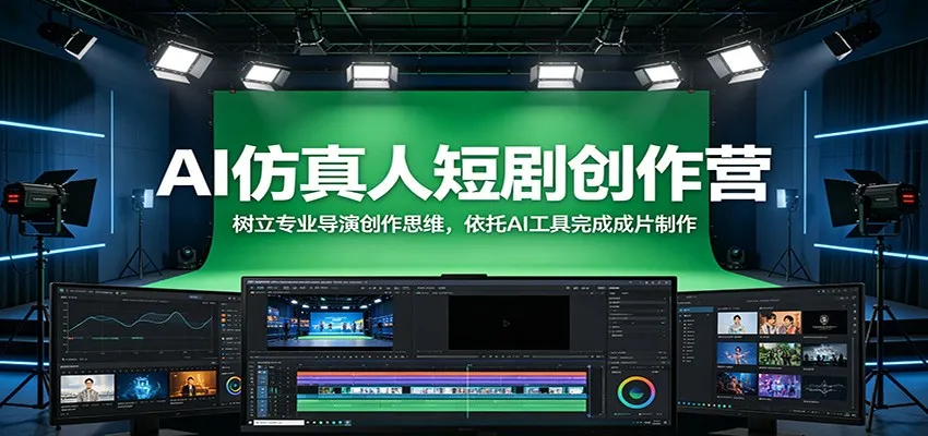 AI仿真人短剧创作营：树立专业导演创作思维，依托AI工具完成成片制作-续财库