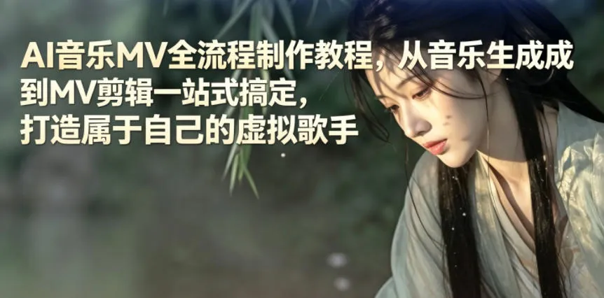 AI音乐MV全流程制作教程，从音乐生成到MV剪辑一站式搞定，打造属于自己的虚拟歌手-续财库