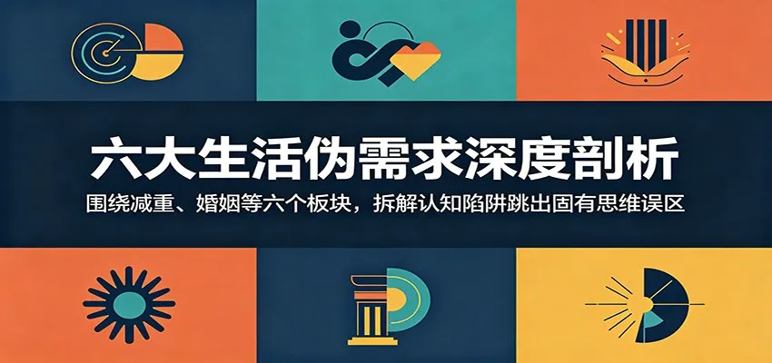 六大生活伪需求深度剖析：围绕减重、婚姻等六个板块，拆解认知陷阱跳出固有思维误区-续财库