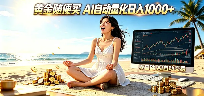 黄金随便买？AI自动外汇量化交易 在家当皇帝 日入1000+-续财库