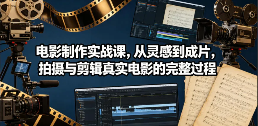 电影制作实战课，从灵感到成片，拍摄与剪辑真实电影的完整过程【原创双语字幕】-续财库