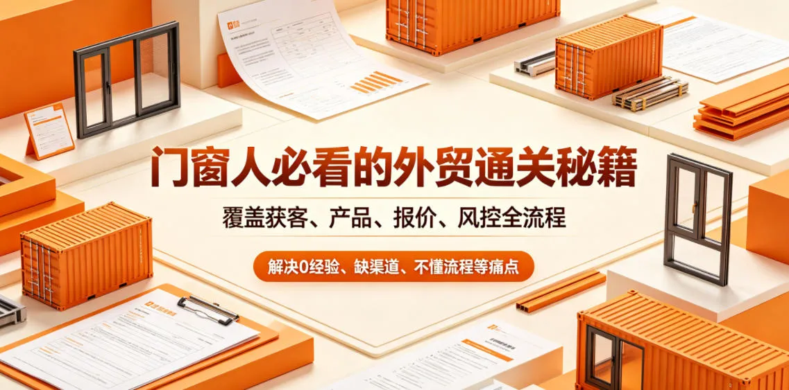门窗人必看的外贸通关秘籍，块覆盖获客、产品、报价、风控全流程，解决0经验、缺渠道、不懂流程等痛点-续财库