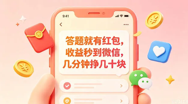 答题就有红包，收益秒到微信，几分钟挣几十块，学生党上班族宝妈都可以玩【揭秘】-续财库