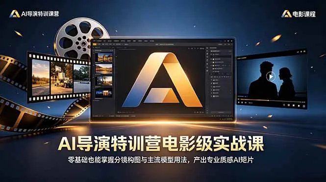 AI导演特训营电影级实战课，零基础也能掌握分镜构图与主流模型用法，产出专业质感AI短片-续财库