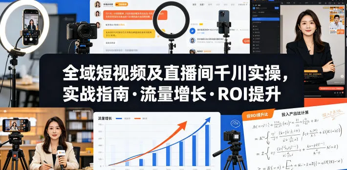 全域短视频及直播间千川实操,实战指南·流量增长·ROI提升(更新)-续财库