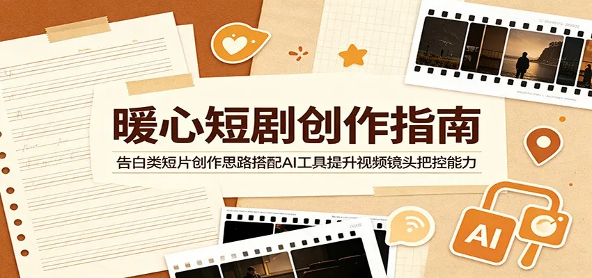 暖心短剧创作指南：告白类短片创作思路搭配AI工具提升视频镜头把控能力-续财库