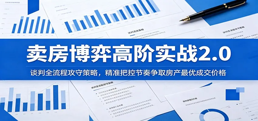 卖房博弈高阶实战2.0：谈判全流程攻守策略，精准把控节奏争取房产最优成交价格-续财库