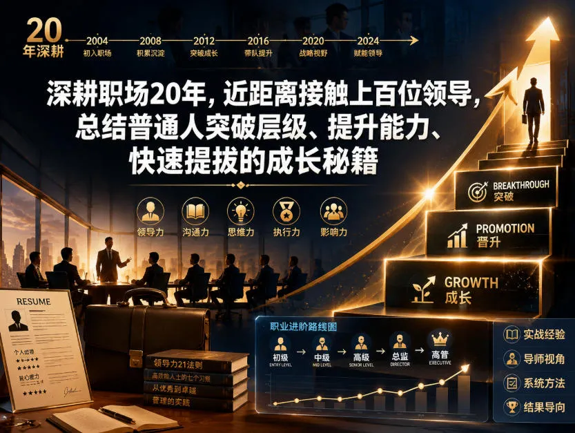 付费文章:深耕职场20年,近距离接触上百位领导,总结普通人突破层级、提升能力、快速提拔的成长秘籍(全网独家干货)-续财库