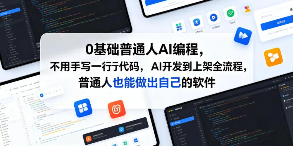 0基础普通人AI编程，不用手写一行代码，AI开发到上架全流程，普通人也能做出自己的软件-续财库