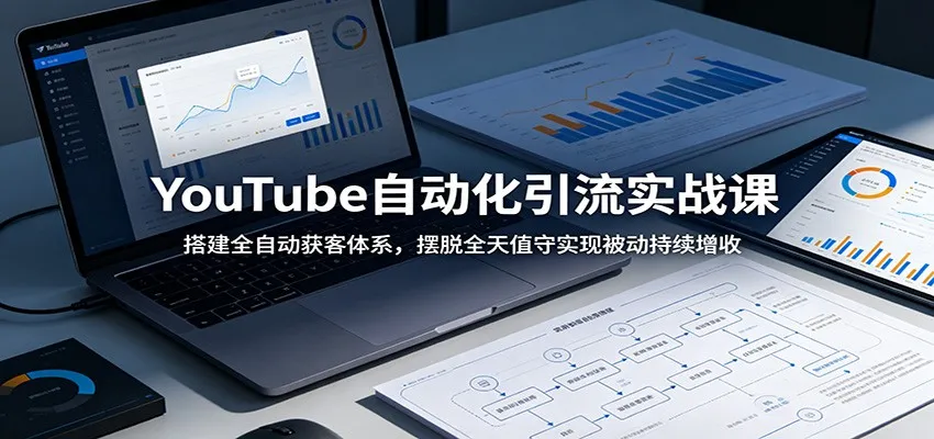 YouTube自动化引流实战课：搭建全自动获客体系，摆脱全天值守实现被动持续增收-续财库