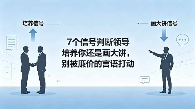 付费文章：7个信号判断领导培养你还是画大饼，别被廉价的言语打动-续财库
