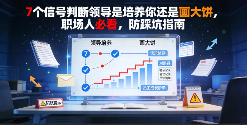 付费文章：7个信号判断领导是培养你还是画大饼，职场人必看，防踩坑指南-续财库