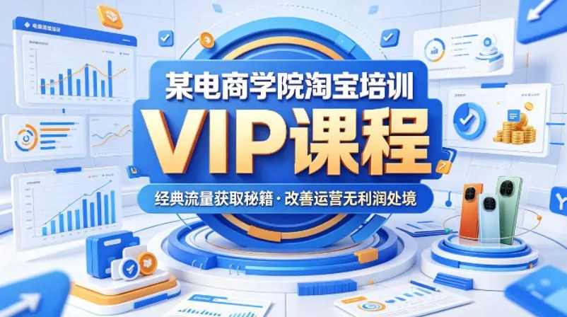 某电商学院淘宝培训VIP课程，各种经典有用的流量获取秘籍，改善运营产品没利润的处境(2026年6月)-续财库