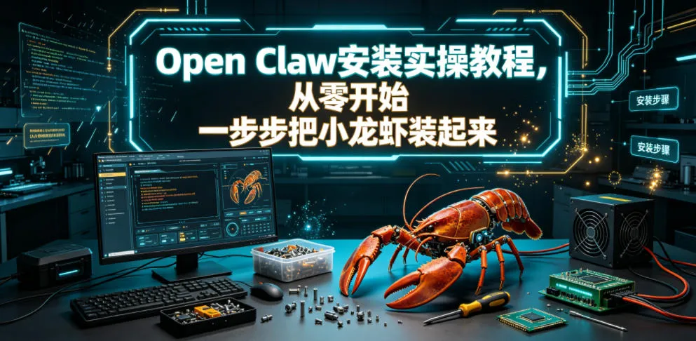 Open Claw安装实操教程,从零开始一步步一步步把小龙虾装起来-续财库