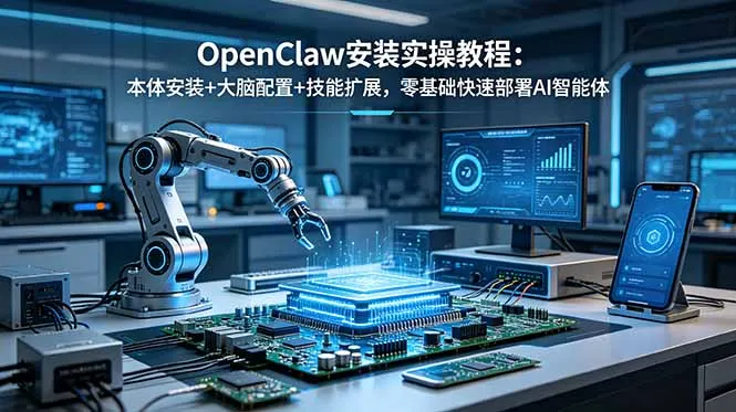 OpenClaw安装实操教程：本体安装+大脑配置+技能扩展，零基础快速部署AI智能体-续财库