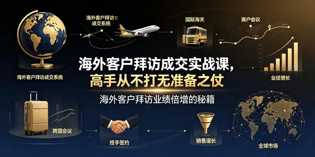 海外客户拜访成交实战课,高手从不打无准备之仗,海外客户拜访业绩倍增的秘籍-续财库