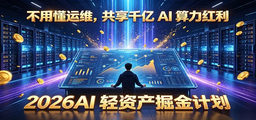 不用懂运维,共享千亿 AI 算力红利,2026AI 轻资产掘金计划-续财库