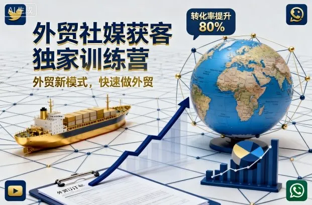 外贸社媒获客独家训练营，外贸新模式，快速做外贸(更新26年6月)-续财库
