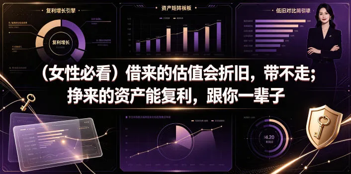 付费文章:(女性必看)借来的估值会折旧,带不走;挣来的资产能复利,跟你一辈子-续财库