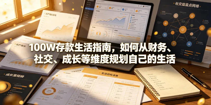 付费文章：100W存款生活指南，如何从财务、社交、成长等维度规划自己的生活-续财库