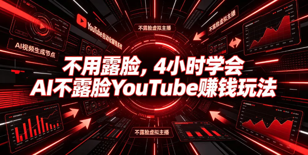不用露脸,4小时学会AI不露脸YouTube賺钱玩法【原创双语字幕】-续财库