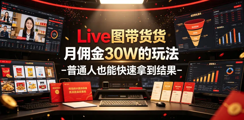 Live图带货月佣金30W的玩法-普通人也能快速拿到结果-续财库