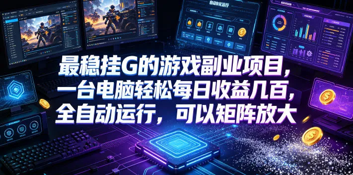AI游戏全自动挂机项目，单号日入100左右，可矩阵放大！-续财库