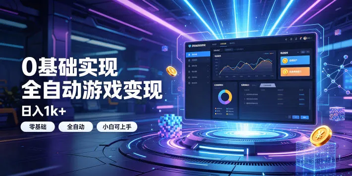 0基础实现全自动游戏变现，日入1k+，小白直接上手搞钱！【揭秘】-续财库
