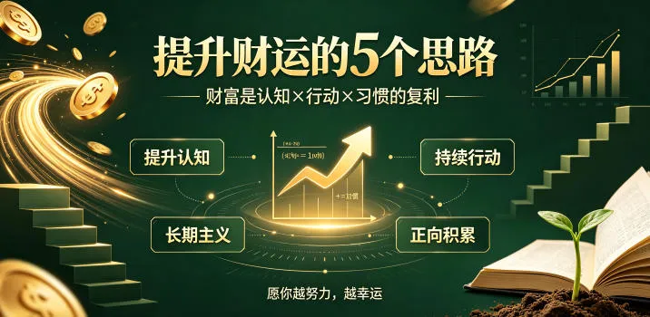 付费文章：提升财运的5个思路——财富是认知x行动x习惯的复利，愿你越努力，越幸运-续财库