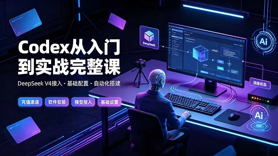 Codex从入门到实战完整课|充值·安装·接入DeepSeek,记忆·插件·Skill·CLI·MCP全拆解-续财库