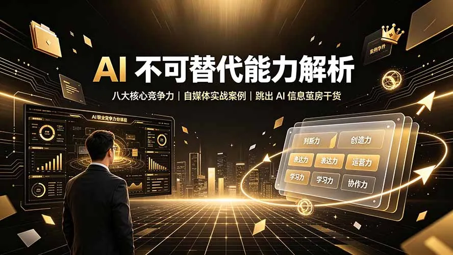 付费文章：AI 不可替代能力解析▸八大核心竞争力｜自媒体实战案例｜跳出 AI 信息茧房干货-续财库