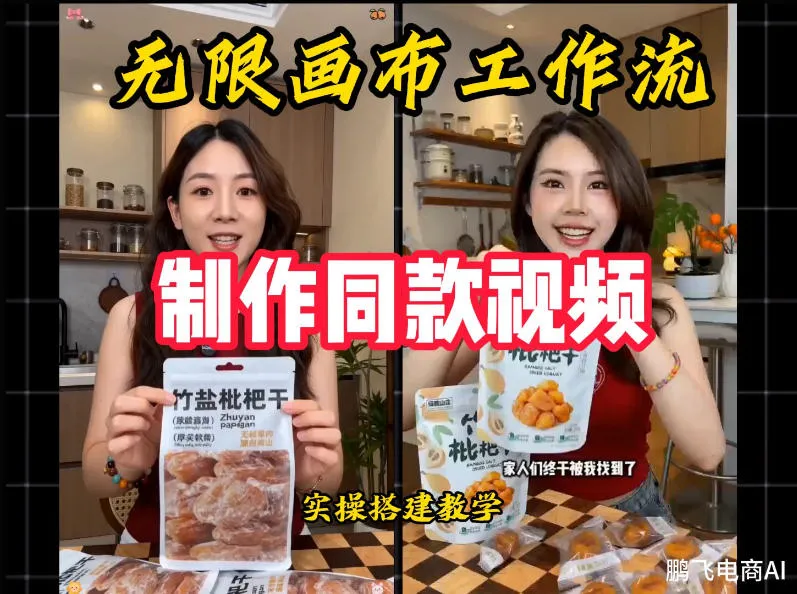 无限画布工作流一键复刻爆款带货视频，实操搭建，操作简单-续财库