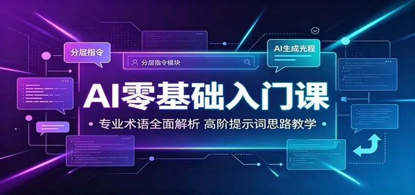 AI零基础入门课：专业术语全面解析，高阶提示词思路教学-续财库