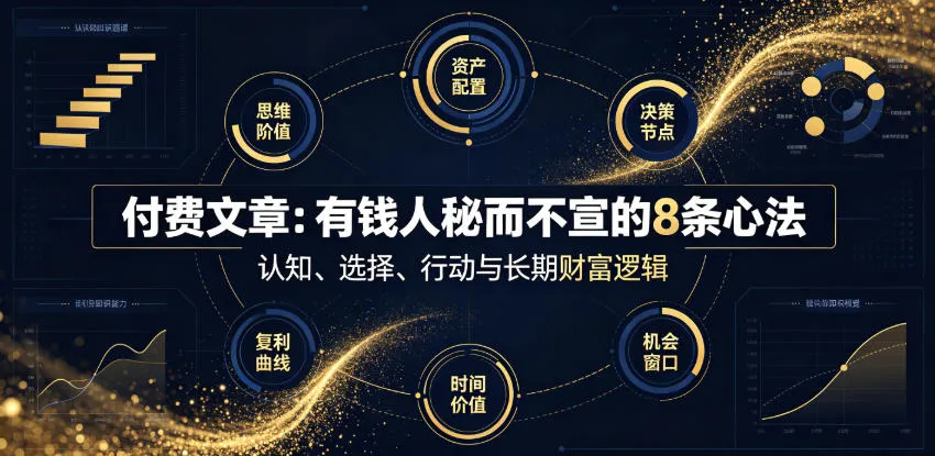 付费文章：有钱人秘而不宣的8条心法-续财库