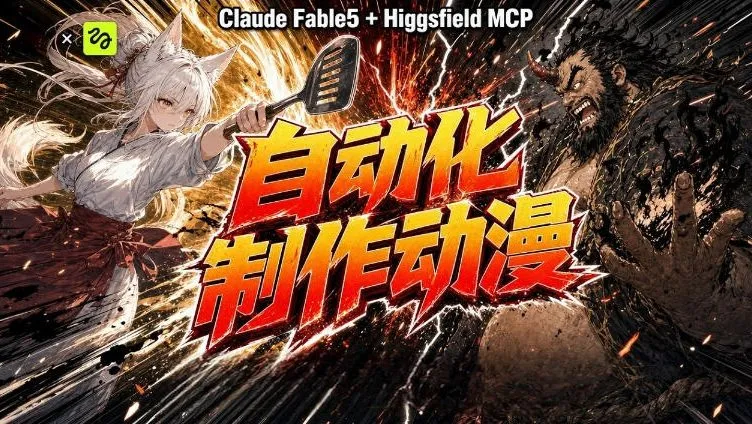AI自动化动漫制作！Claude Fable 5接入Higgsfield MCP，直接生成完整创意内容-续财库