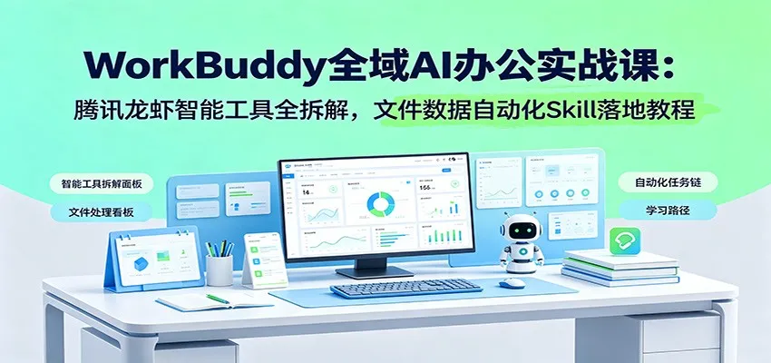 WorkBuddy全域AI办公实战课：腾讯龙虾智能工具全拆解，文件数据自动化Skill落地教程-续财库
