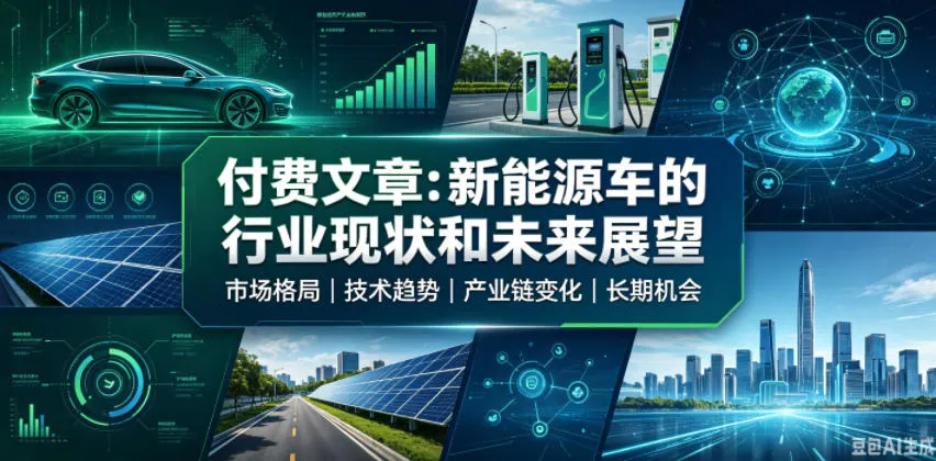 付费文章：新能原车的行业现状和未来展望-续财库