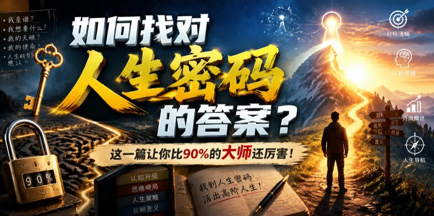 付费文章：如何找对人生密码的答案？这一篇让你比90%的大师还厉害！-续财库