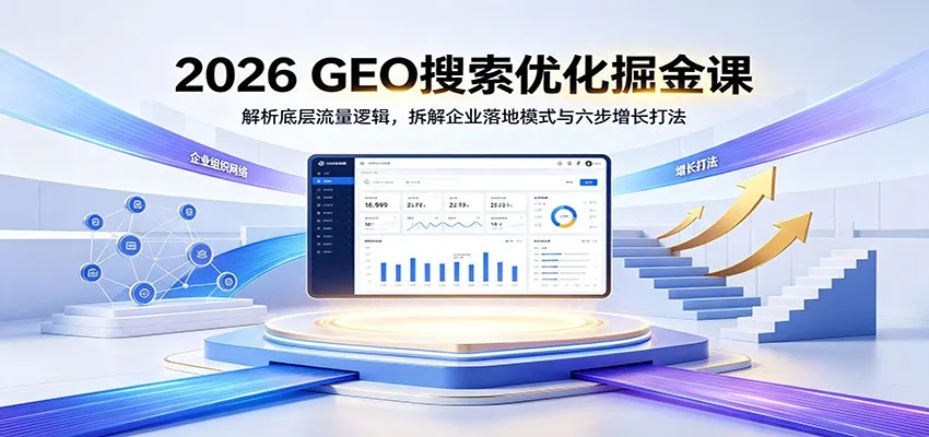 2026 GEO搜索优化掘金课：解析底层流量逻辑，拆解企业落地模式与六步增长打法-续财库