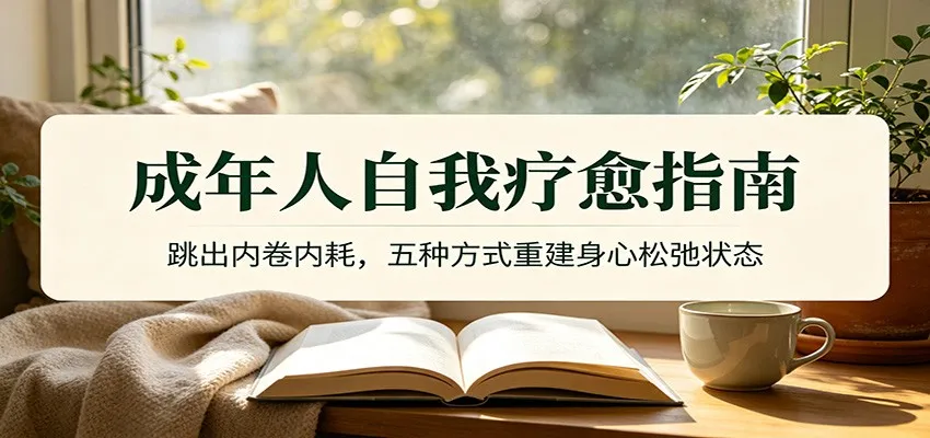 成年人自我疗愈指南:跳出内卷内耗,五种方式重建身心松弛状态-续财库
