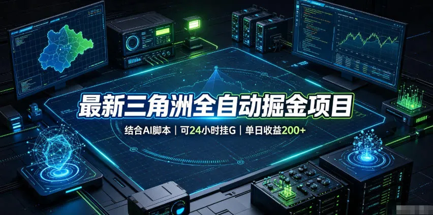 最新三角洲全自动掘金项目，结合AI脚本，可24小时挂G，单日收益200+【揭秘】-续财库