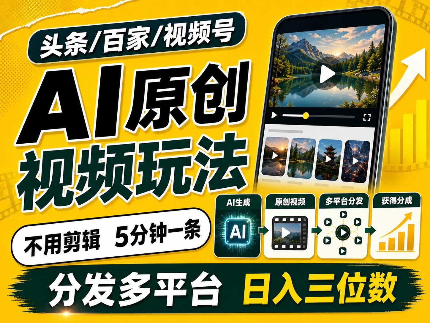 2026头条百家号升级玩法 5分钟一条原创视频 发多平台赚收-续财库