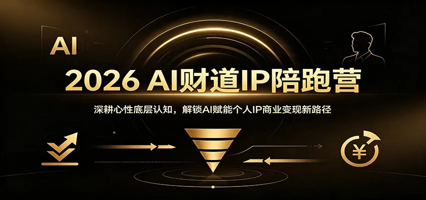 2026 AI财道IP陪跑营:深耕心性底层认知,解锁AI赋能个人IP商业变现新路径-续财库