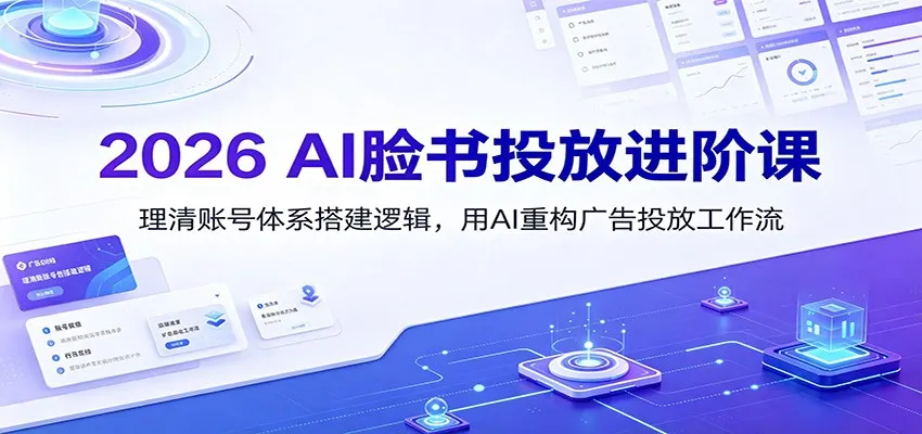 2026 AI脸书投放进阶课：理清账号体系搭建逻辑，用AI重构广告投放工作流(更新)-续财库