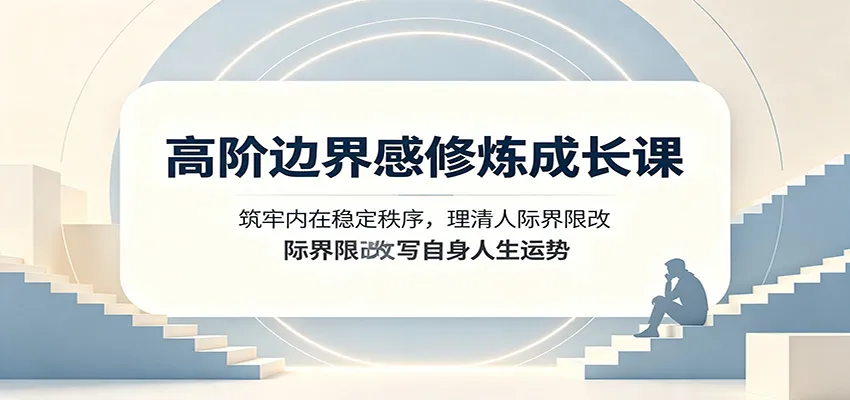 高阶边界感修炼成长课：筑牢内在稳定秩序，理清人际界限改写自身人生运势-续财库