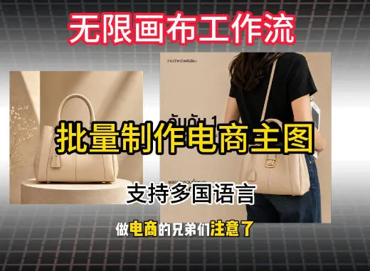 无限画布工作流搭建教程，一键电商主图批量制作，批量下载，支持多国语言-续财库