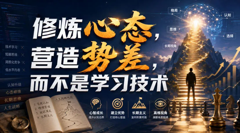 付费文章:修炼心态,营造势差,而不是学习技术-续财库