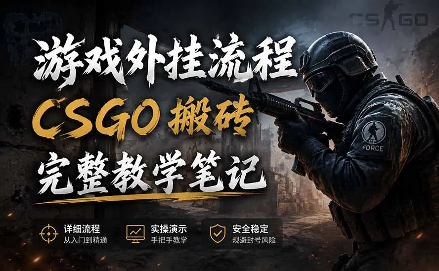 游戏挂机全流程笔记分享，CSGO游戏搬砖，小白看了当天学会见收益-续财库